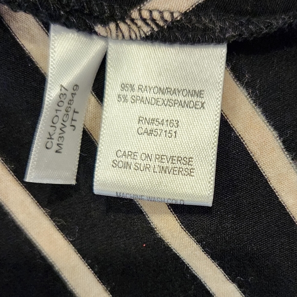 Calvin Klein Maxi Skirt with Stripe Herringbone Pattern - Picture 7 of 7